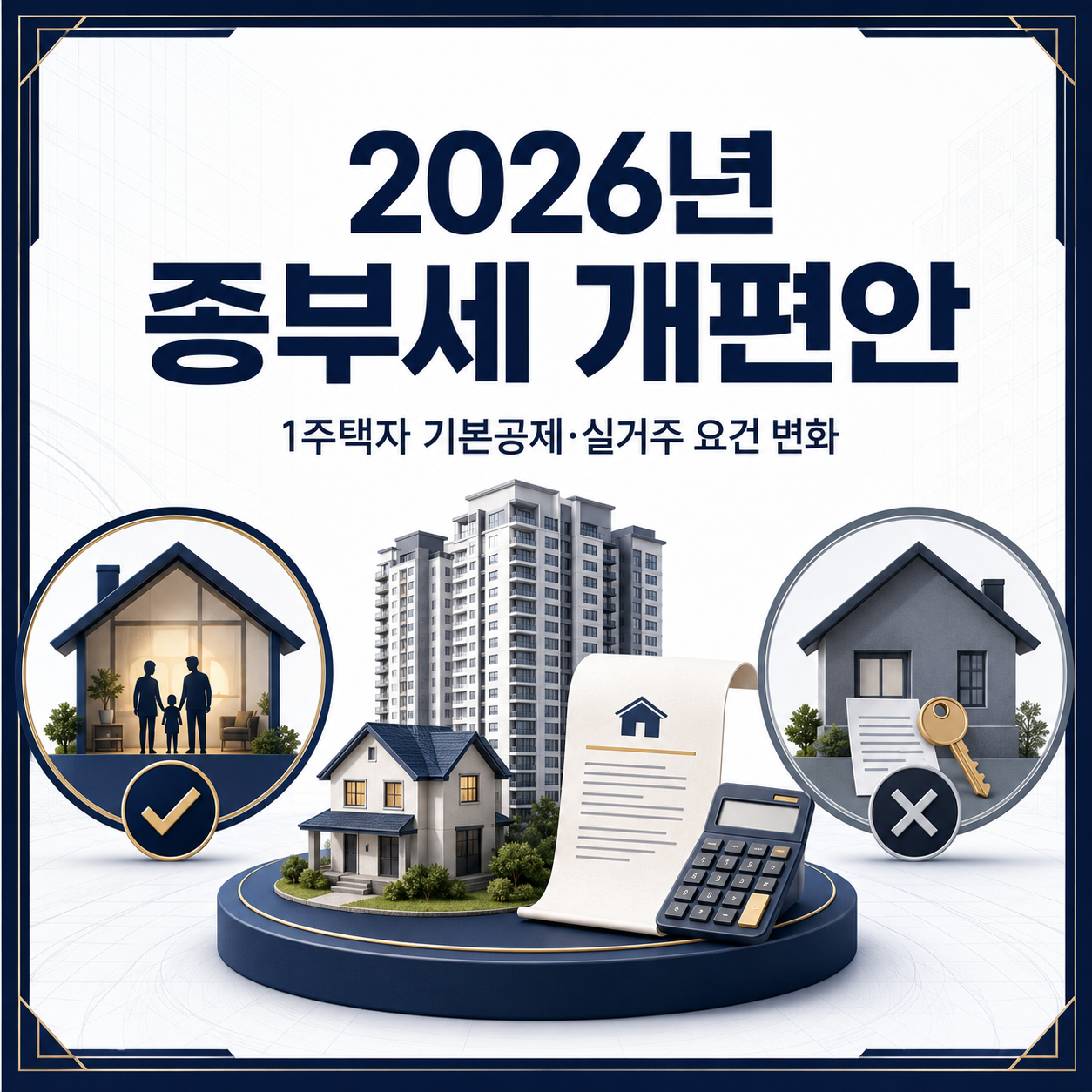 2026년 종합부동산세 개편안 1주택자 기본공제와 실거주 요건 변화