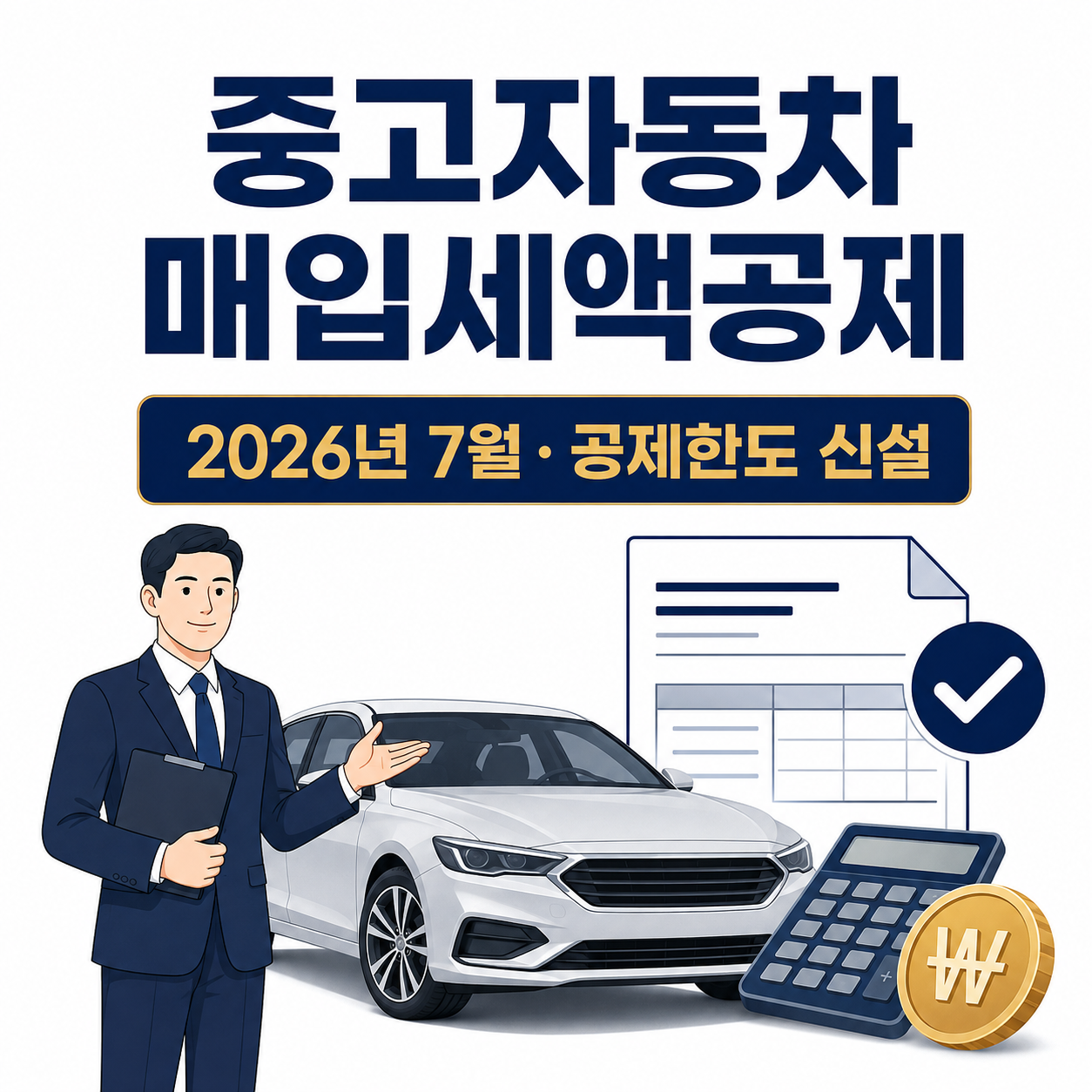 2026년 7월 중고자동차 매입세액공제 한도 신설 안내